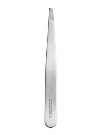 Пинцет для бровей со скошенным краем в классическом дизайне Solomeya Eyebrow tweezer, 1 шт